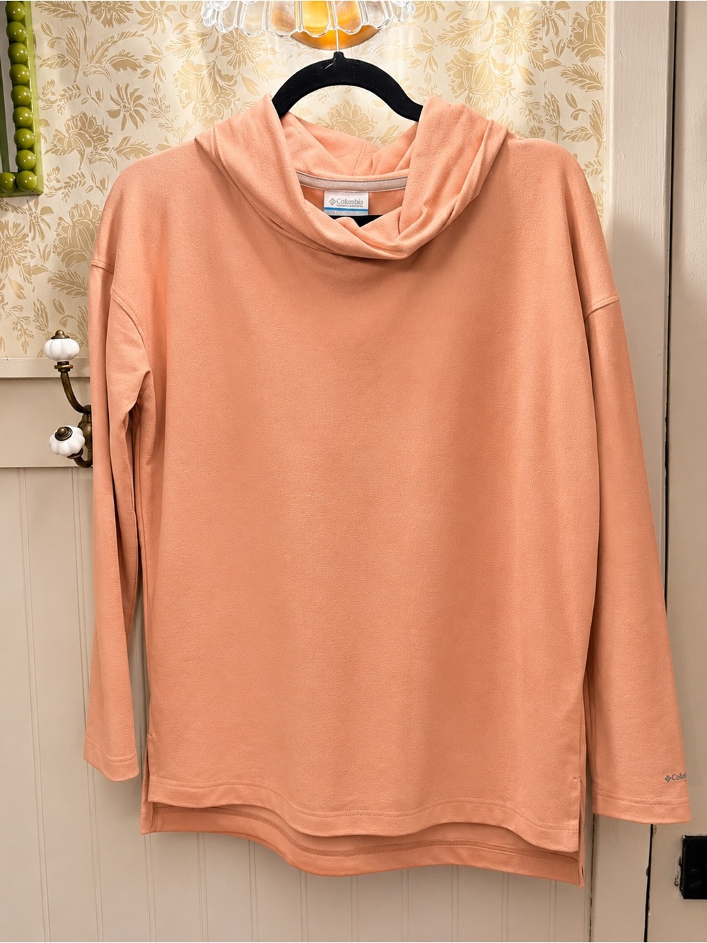 Columbia Omni-Wick Peach Cowl Neck Long Sleeve Top XS